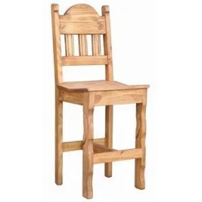 26" Wood Seat Southwestern Barstool