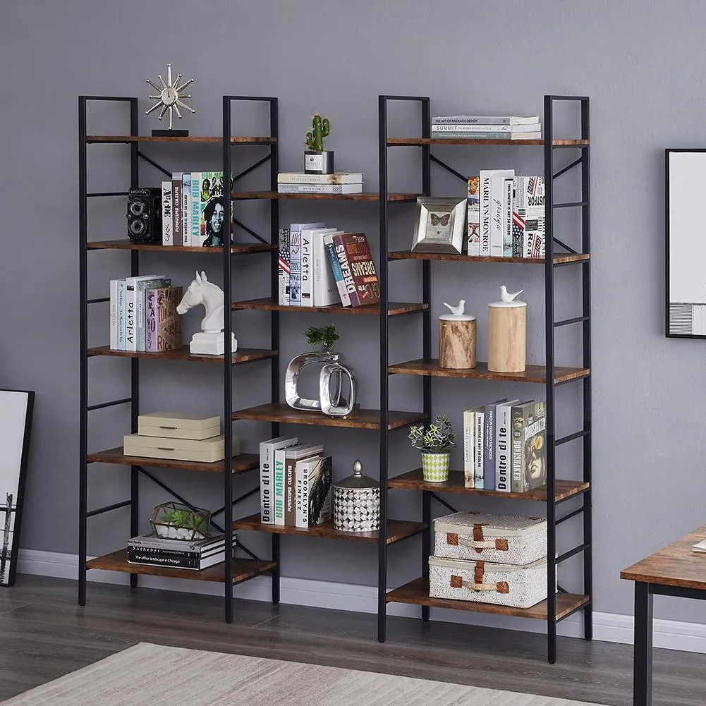 Adjustable Multi-Functional Vintage Industrial Bookshelf