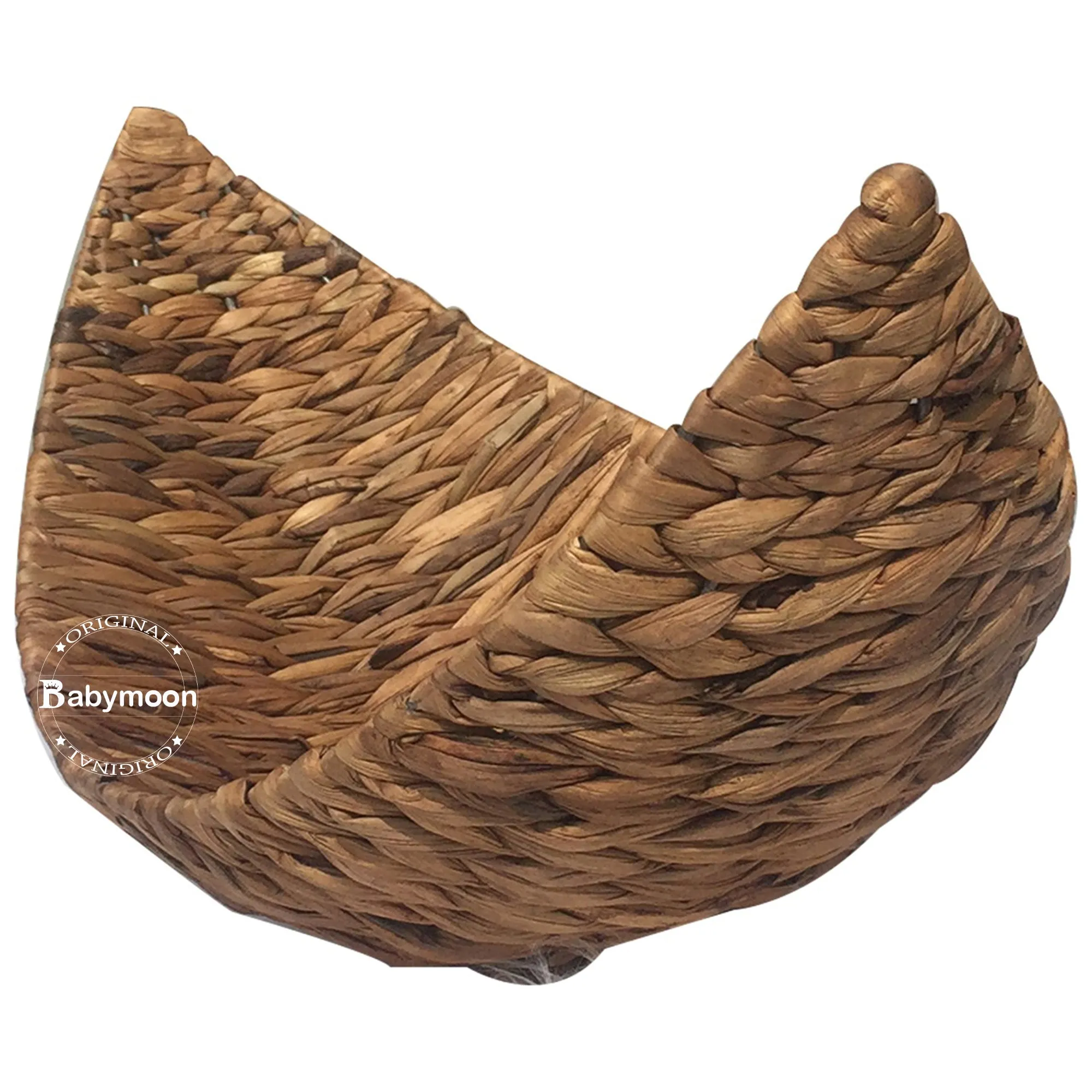 Babymoon Sturdy Rattan Wooden Boat Basket Photobooth Prop Furniture