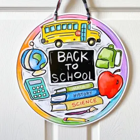 Back To School Round Door Hanger