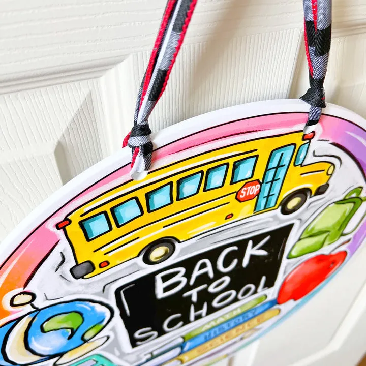 Back To School Round Door Hanger