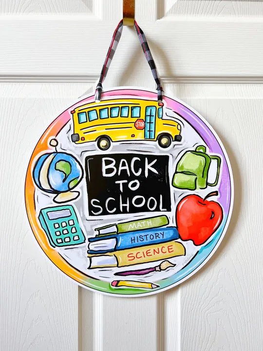 Back To School Round Door Hanger