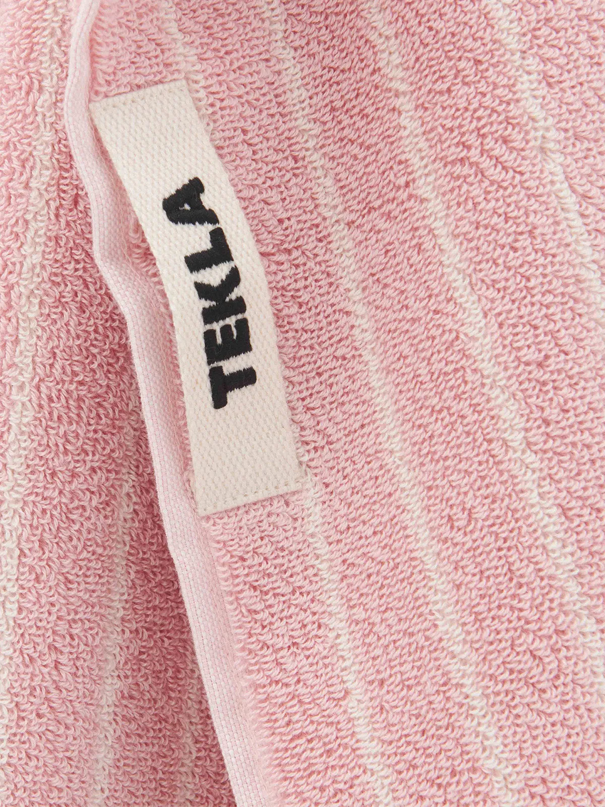 Bath Towel in Shaded Pink Stripes