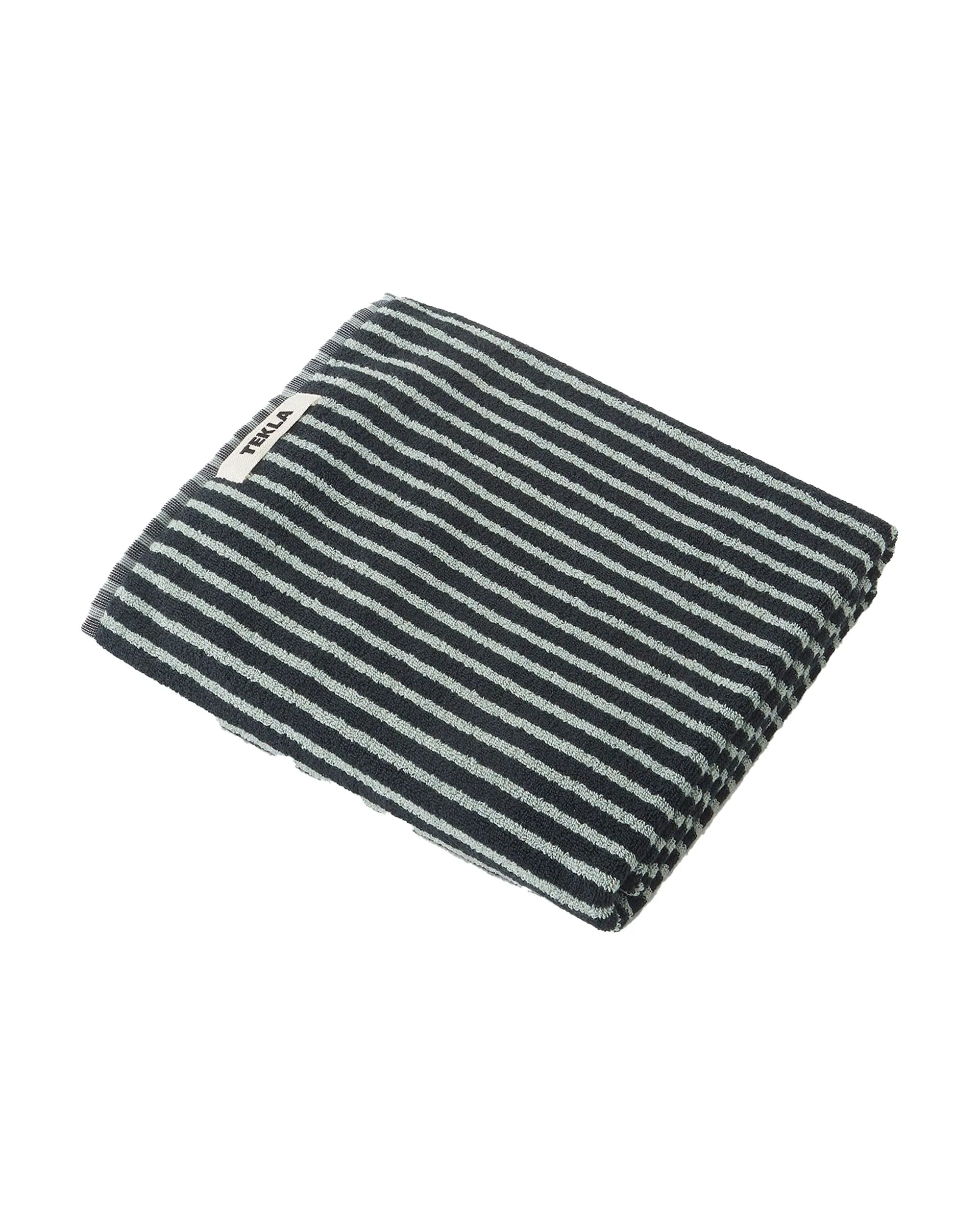 Bath Towel (Striped) - Black / Mint