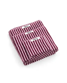 Bath Towel (Striped) - Red / Rose