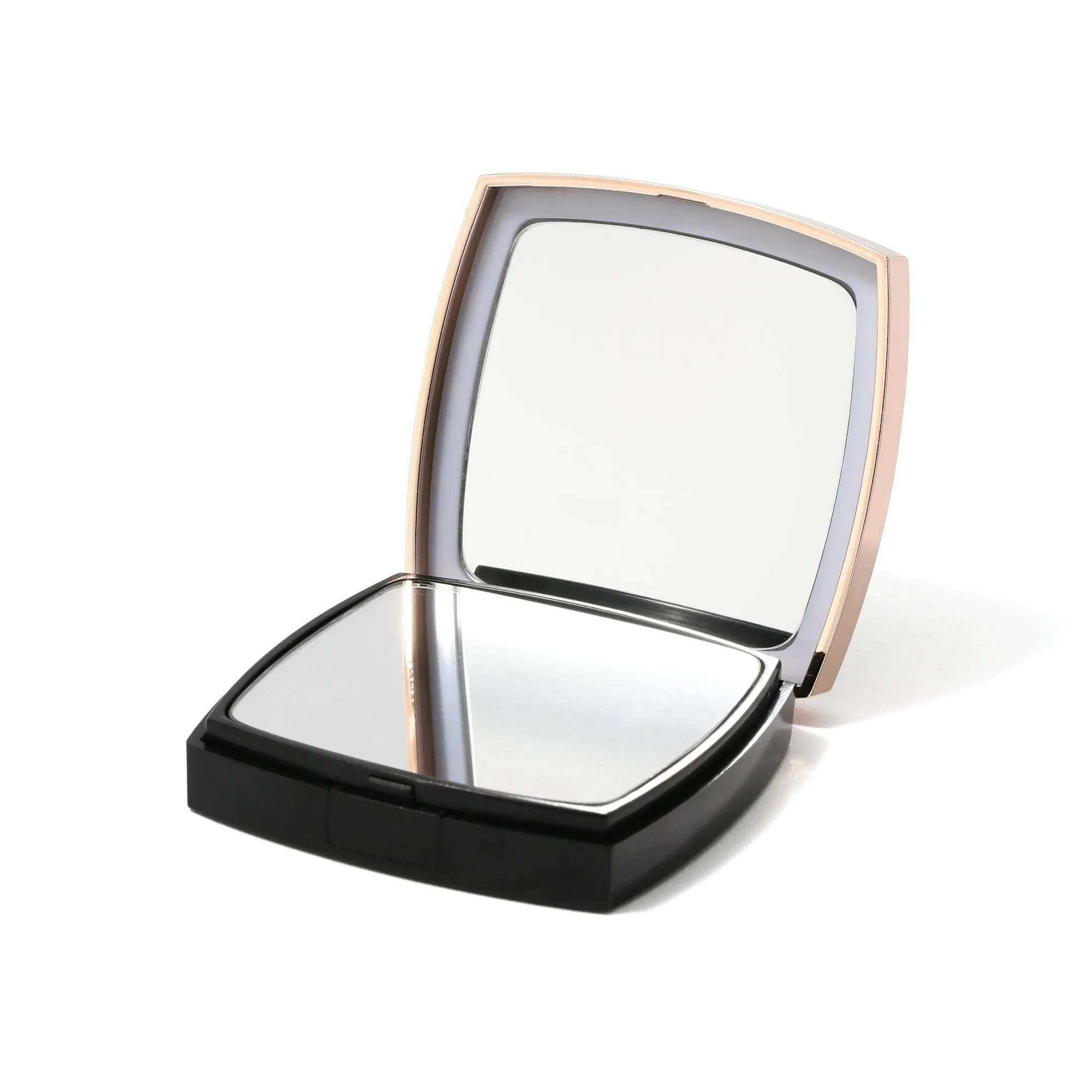 Blanche Led Compact Mirror Black