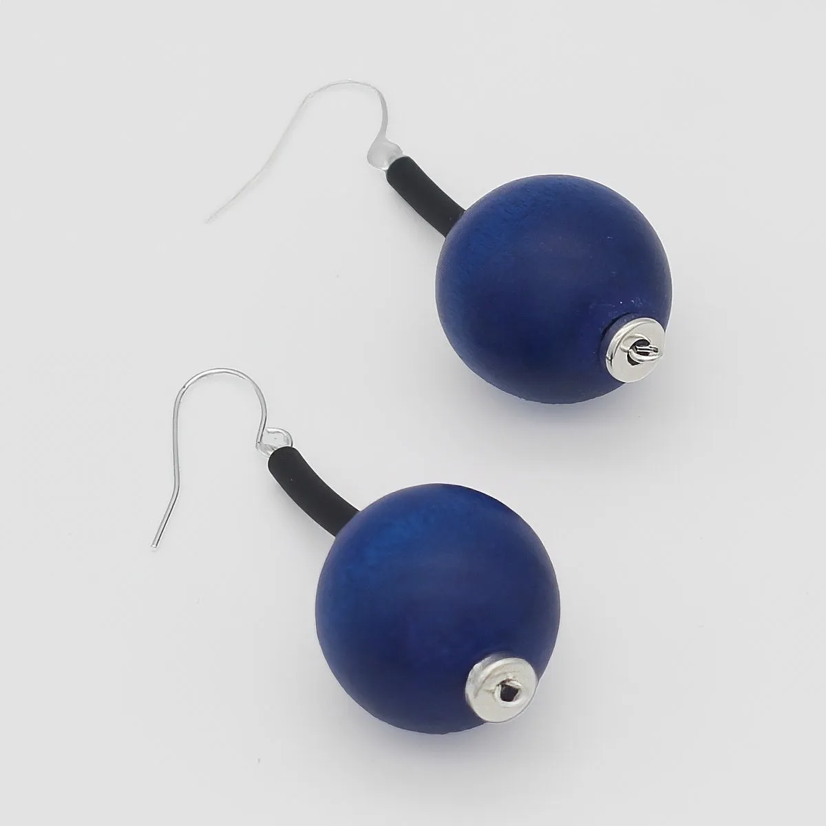 Blue Ball Drop Earring