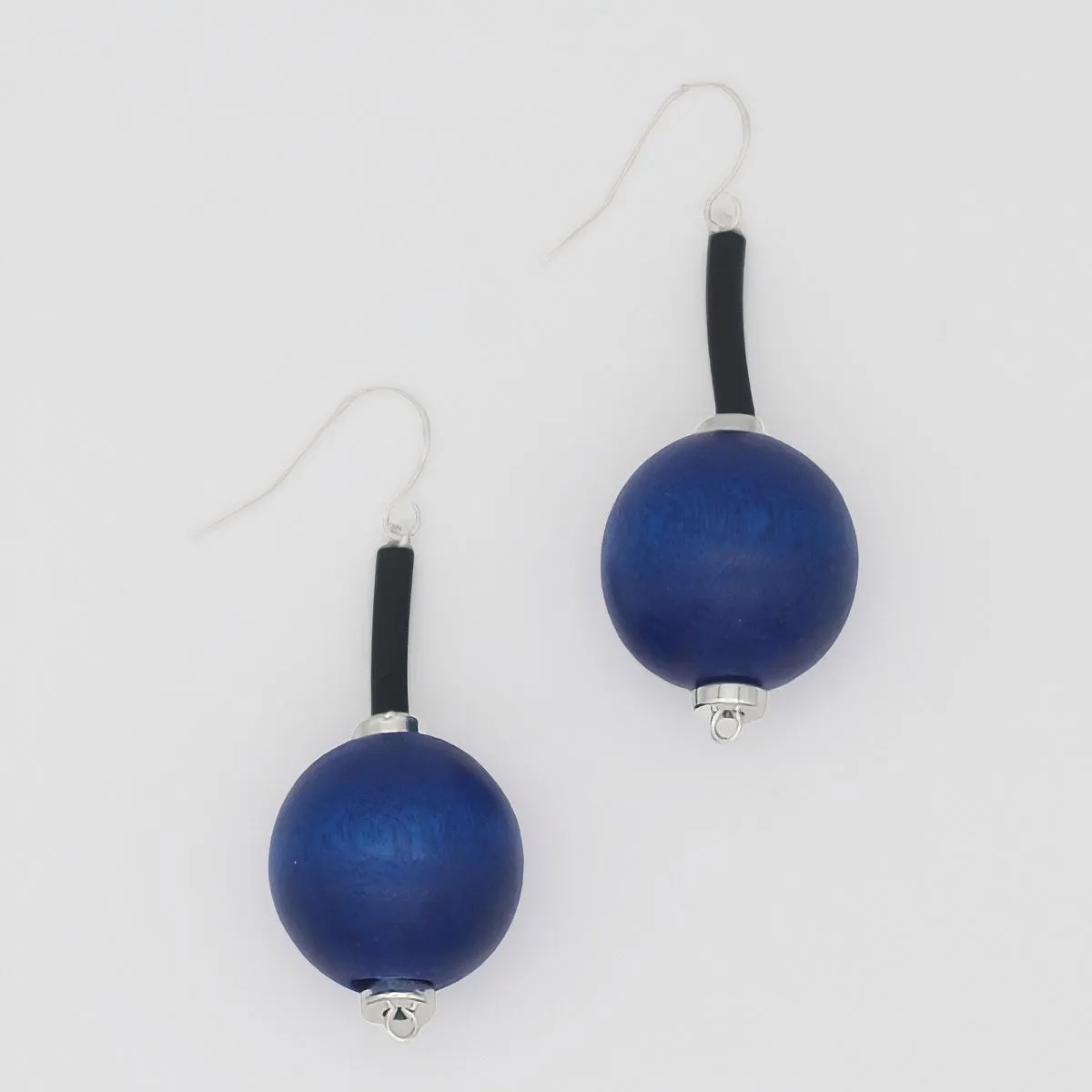 Blue Ball Drop Earring