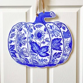 Chinoiserie Pumpkin Door Hanger - New Orleans Fall Decor