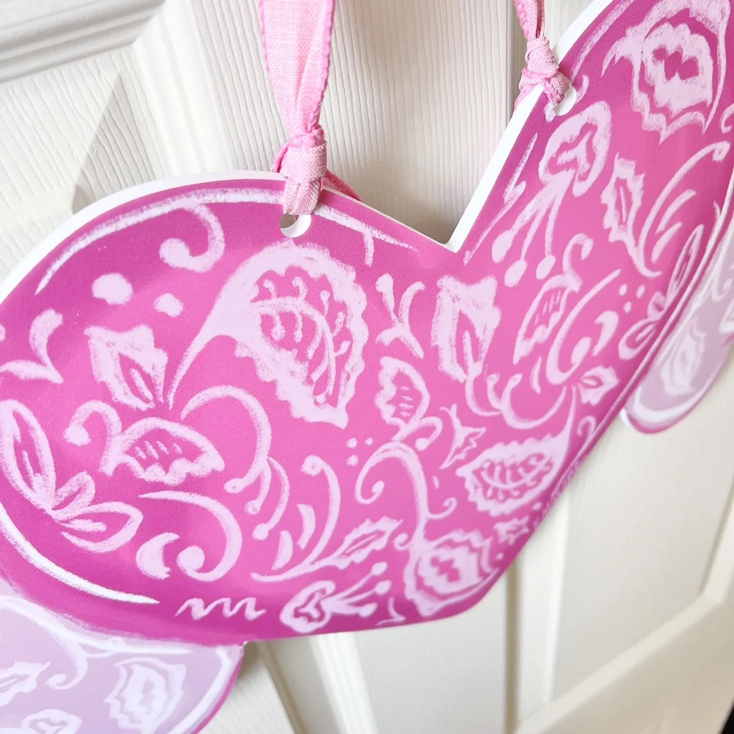 Chinoiserie Winged Heart Door Hanger