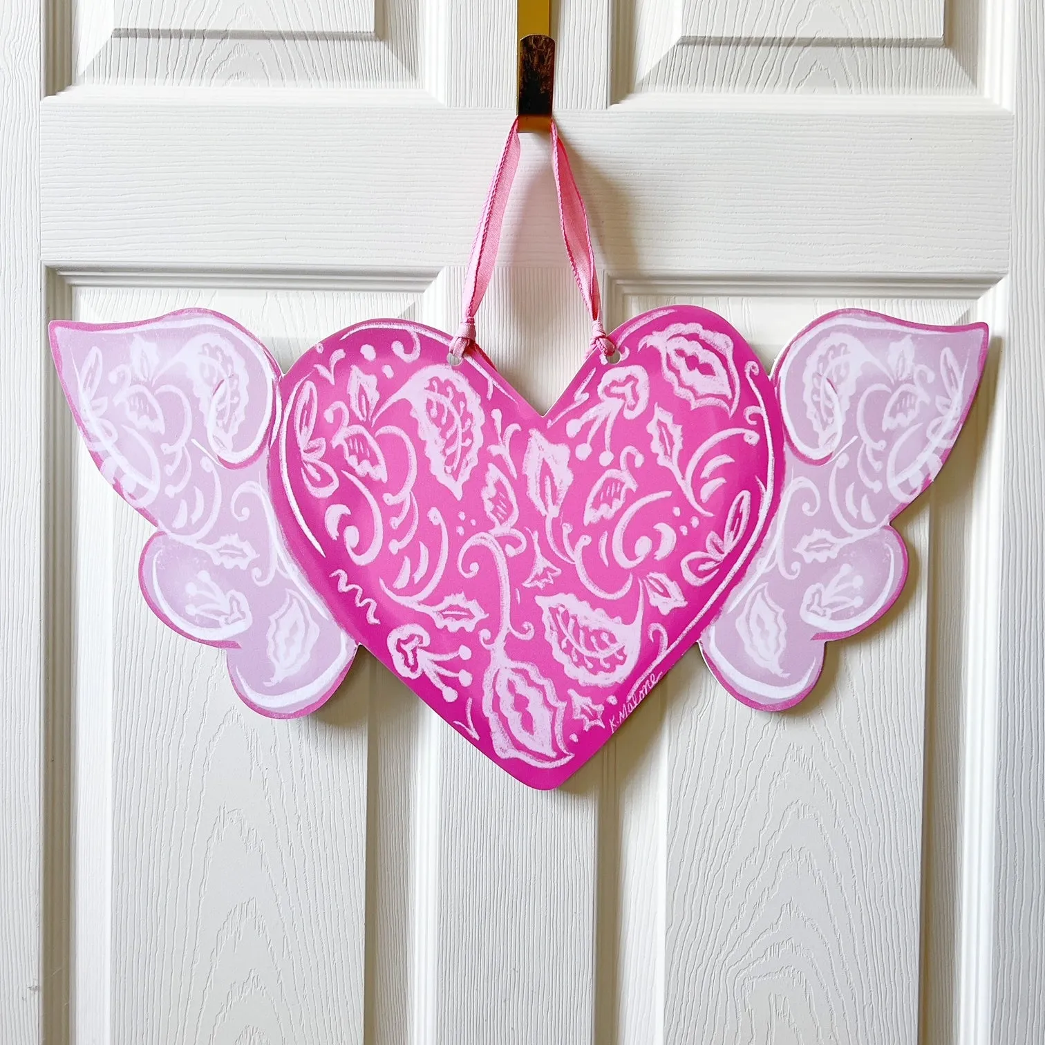 Chinoiserie Winged Heart Door Hanger