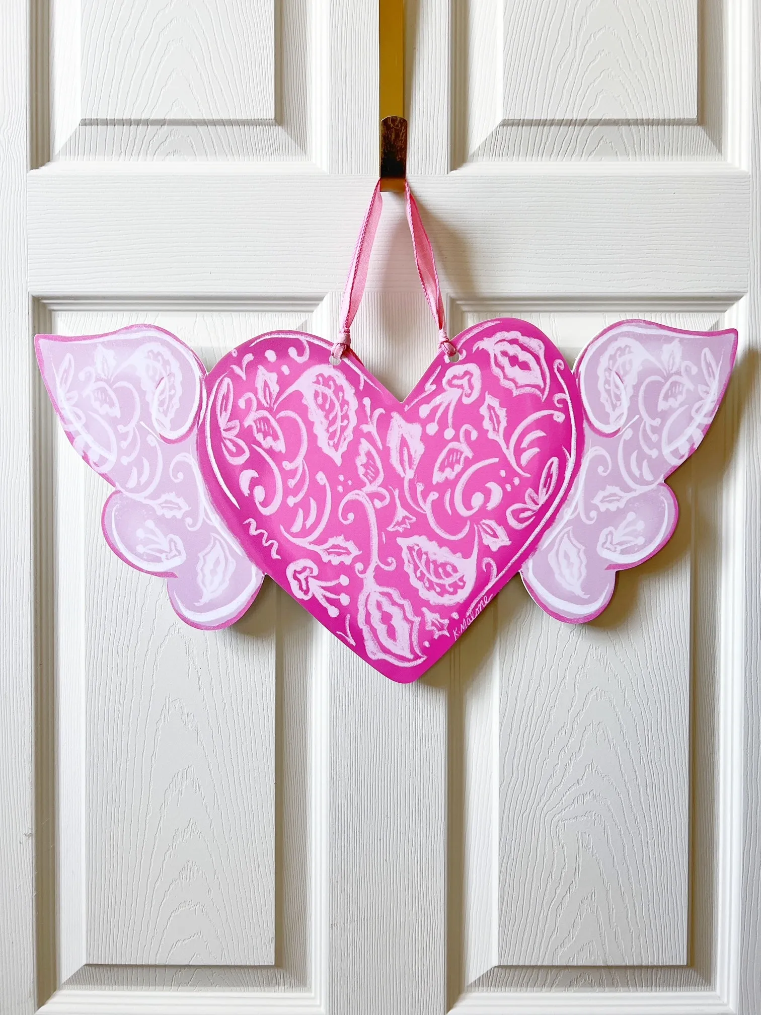 Chinoiserie Winged Heart Door Hanger