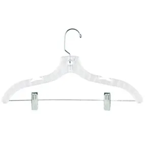 Crystal Cut Suit Hanger with Clips Set of 6