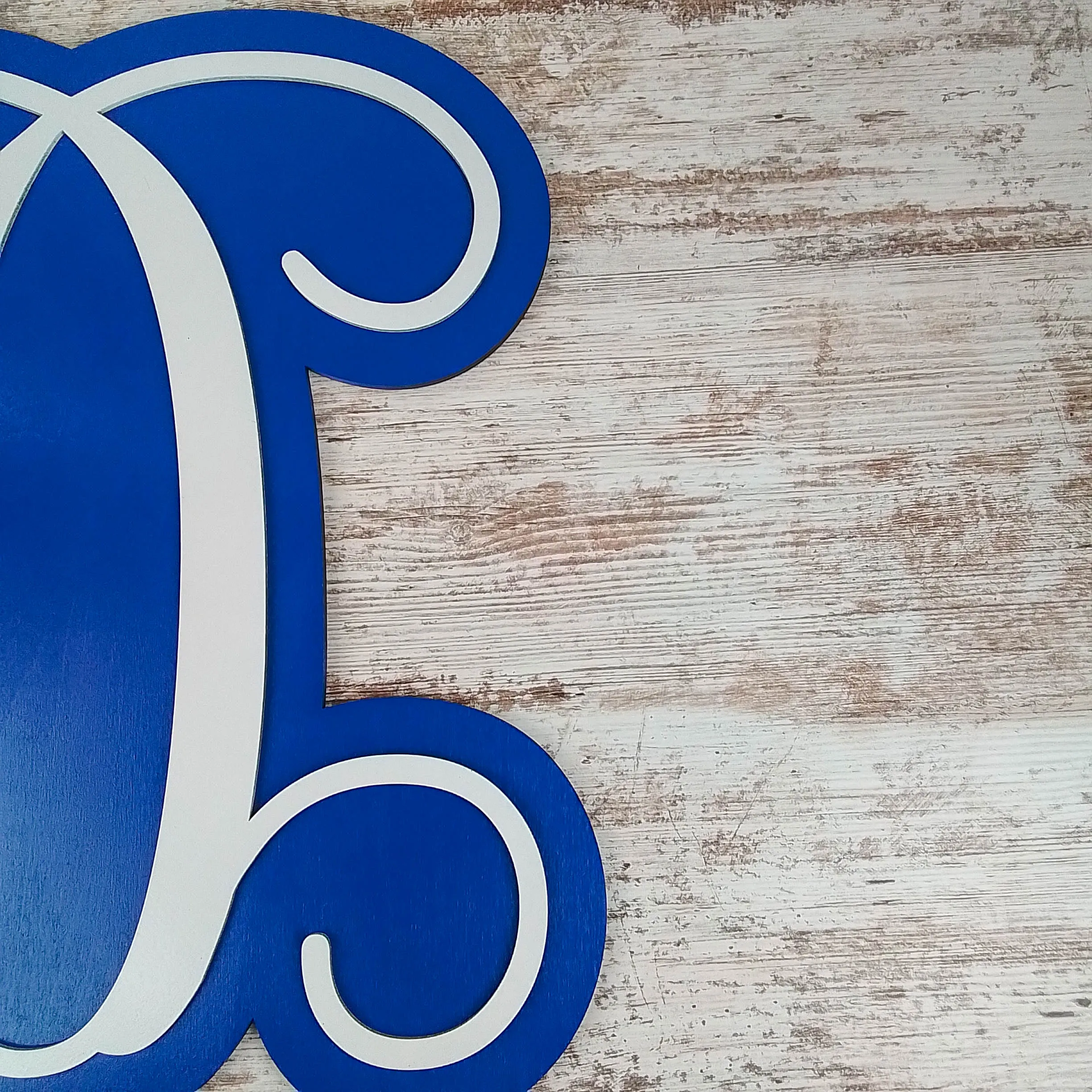 Customizable Monogram Door Hanger, Birch Wood Letter Decor, Personalized Gift for Home or Office