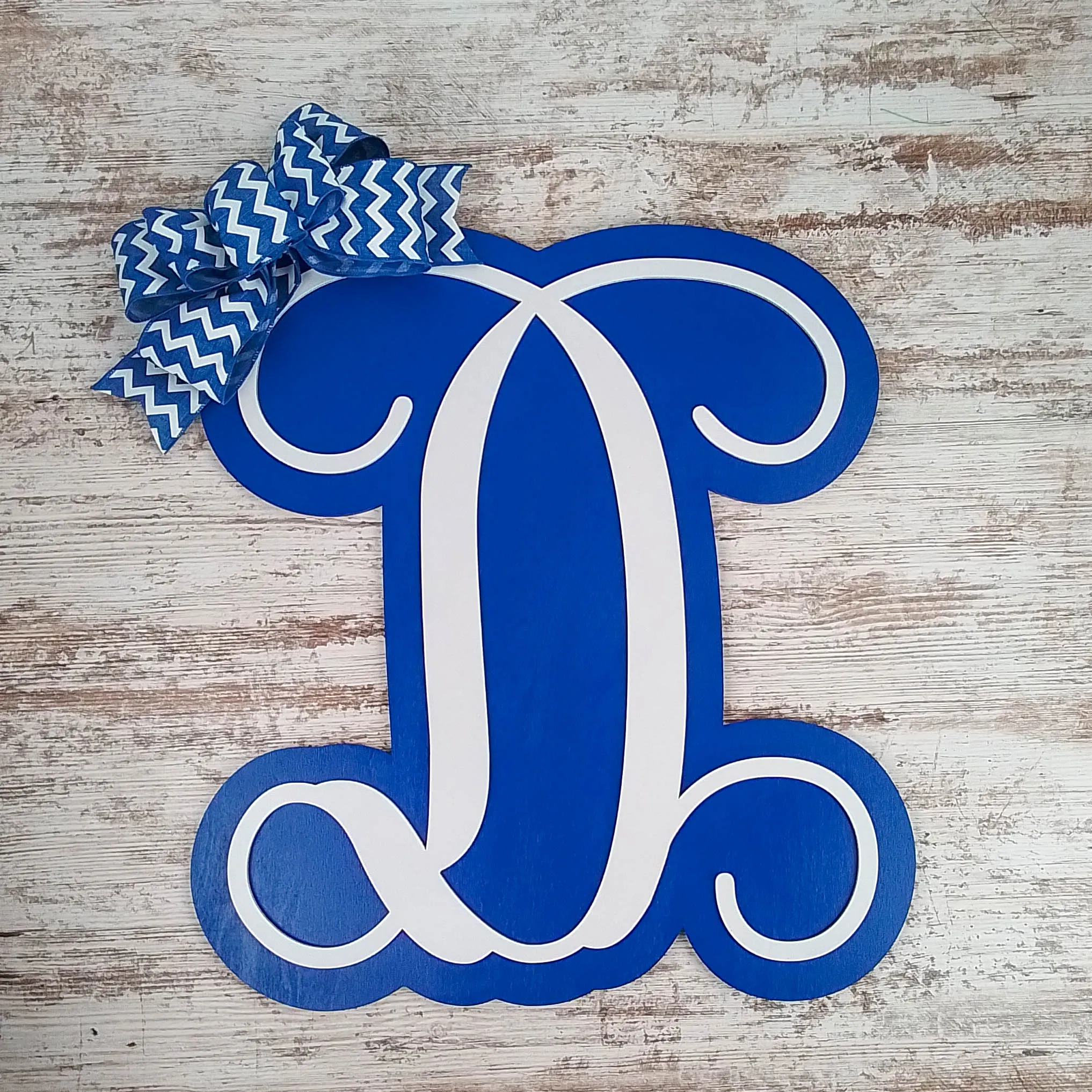 Customizable Monogram Door Hanger, Birch Wood Letter Decor, Personalized Gift for Home or Office