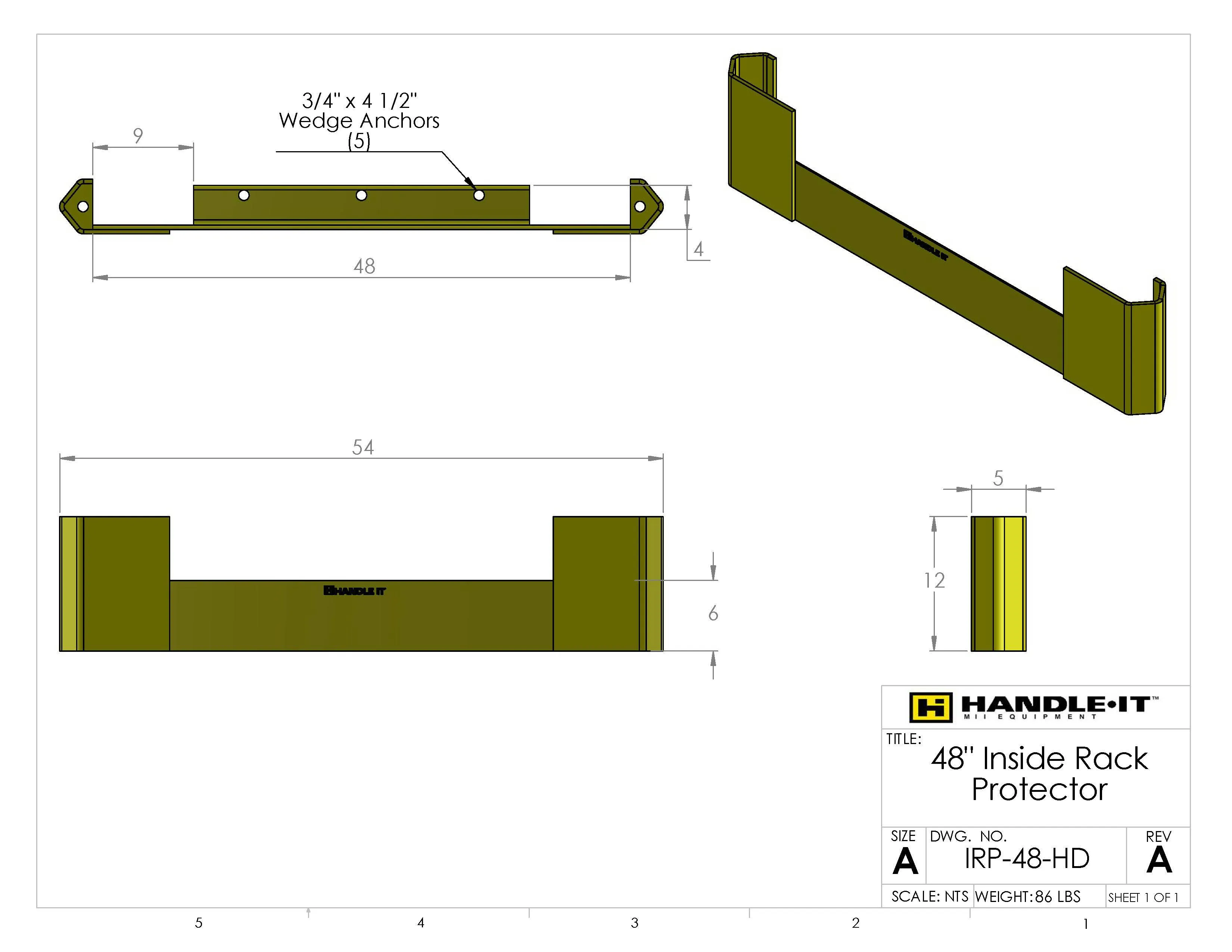 Double Ended Space-Saving End of Aisle Rack Protector