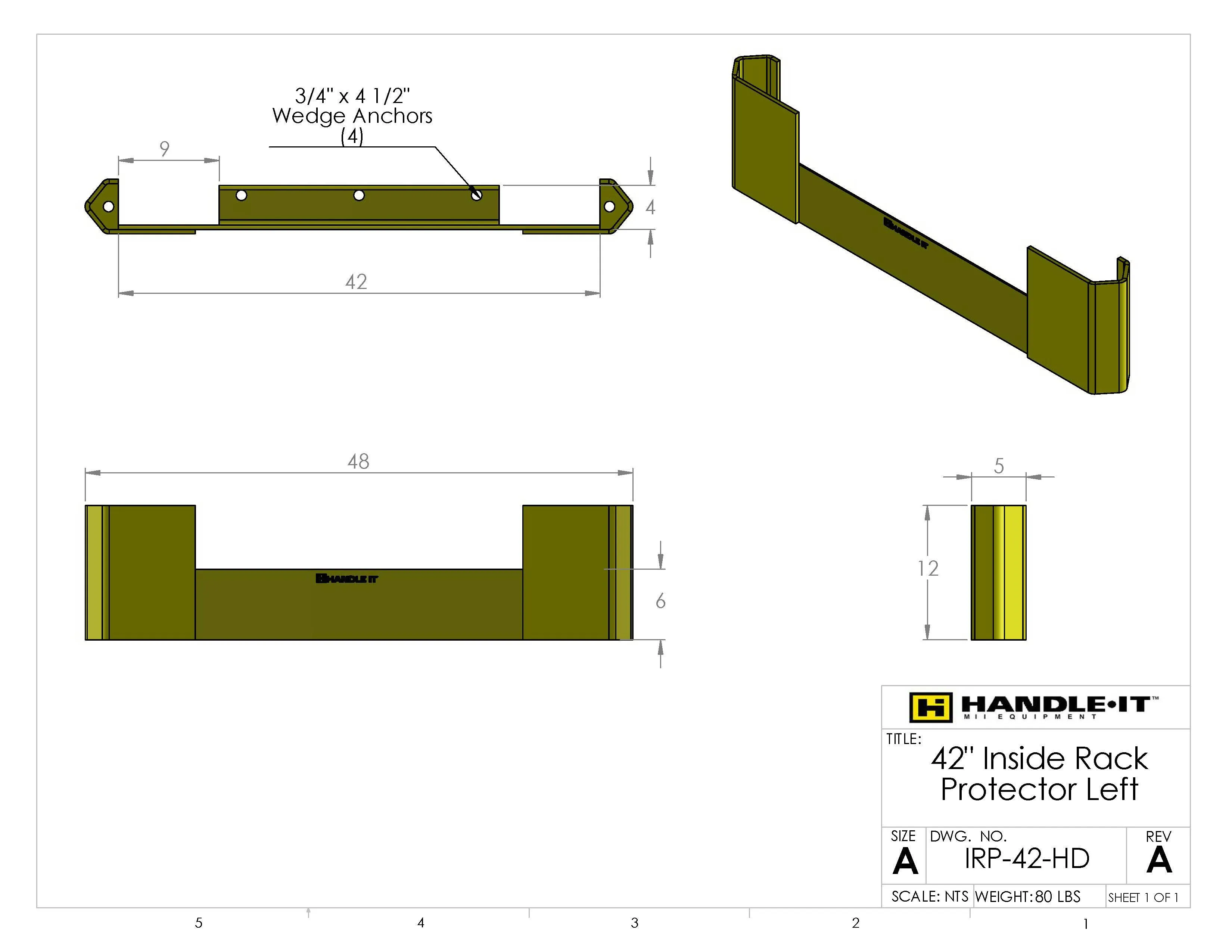 Double Ended Space-Saving End of Aisle Rack Protector