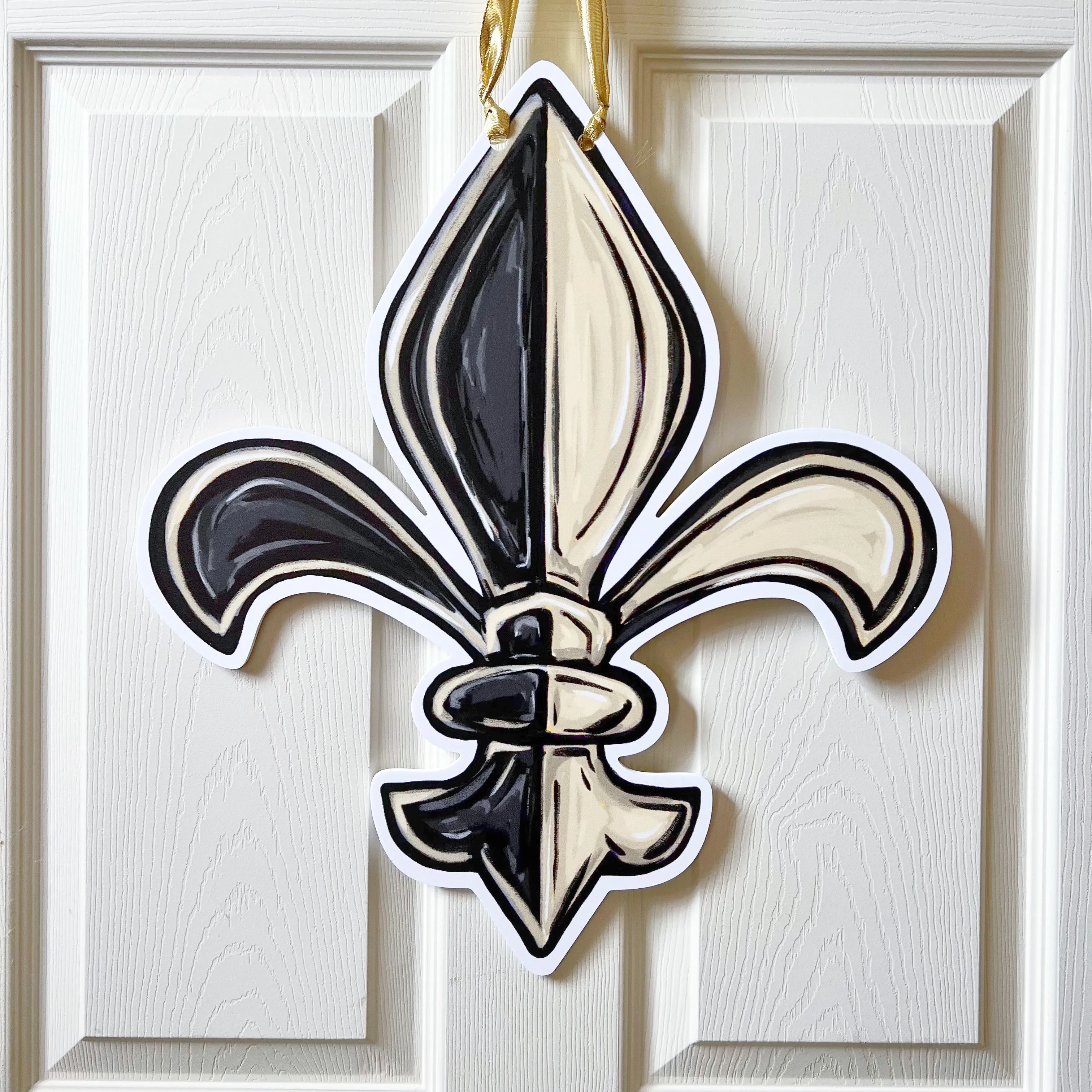 Double Sided FDL Door Hanger: Mardi Gras / Saints