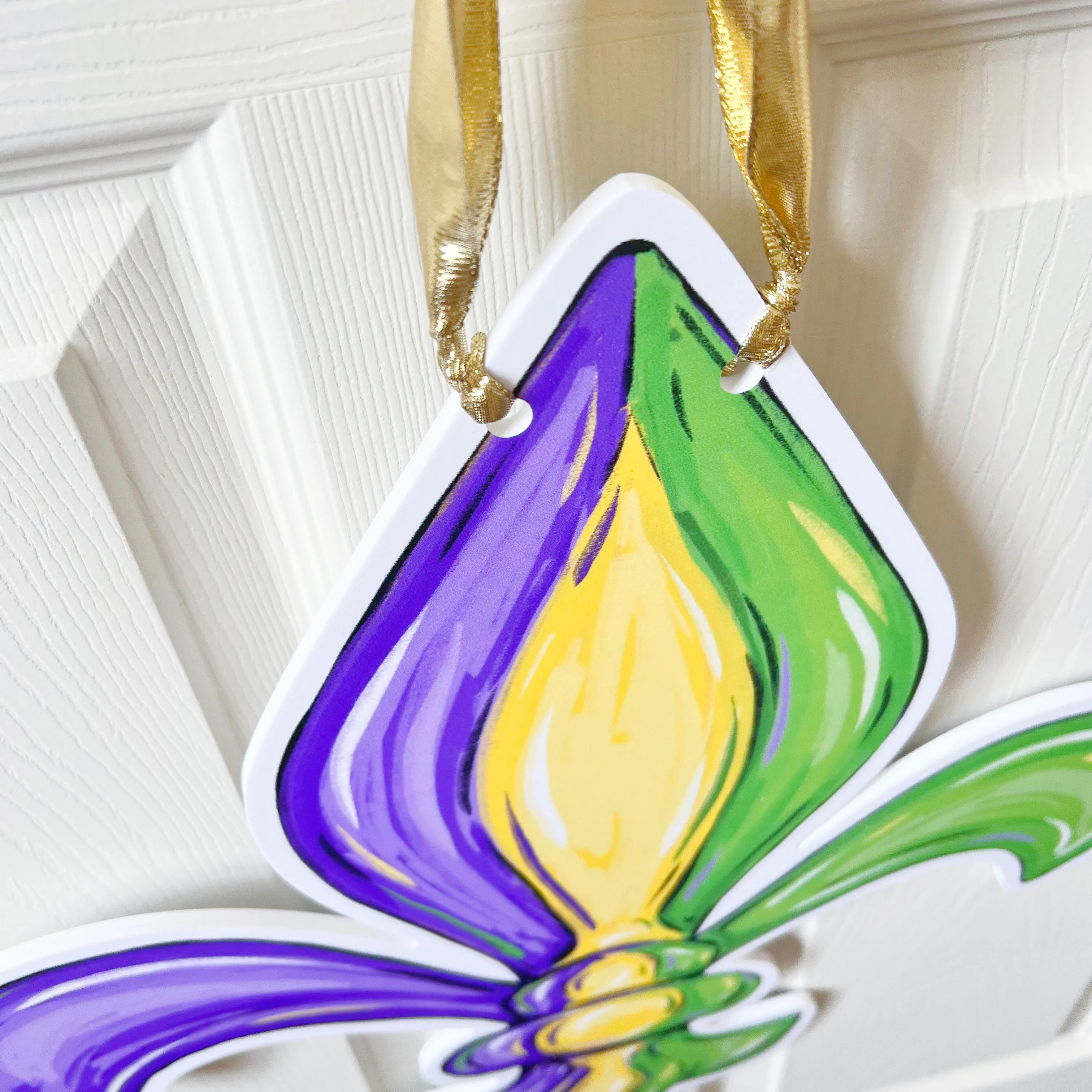 Double Sided FDL Door Hanger: Mardi Gras / Saints