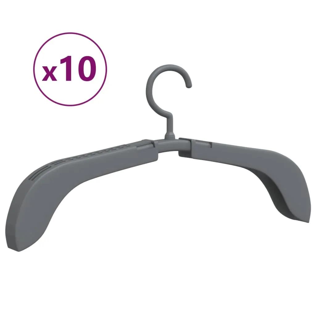 Extendable Clothes Hangers 10 pcs Grey