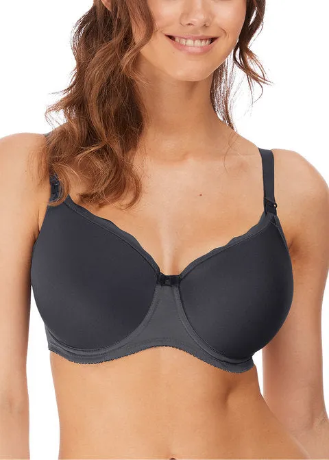 Freya Pure Sculpt Molded Soft Cup Nursing Bra, Slate