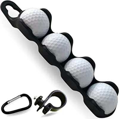 GolfBasic Golf Ball Holder for Golf Bag (hold 4 balls)