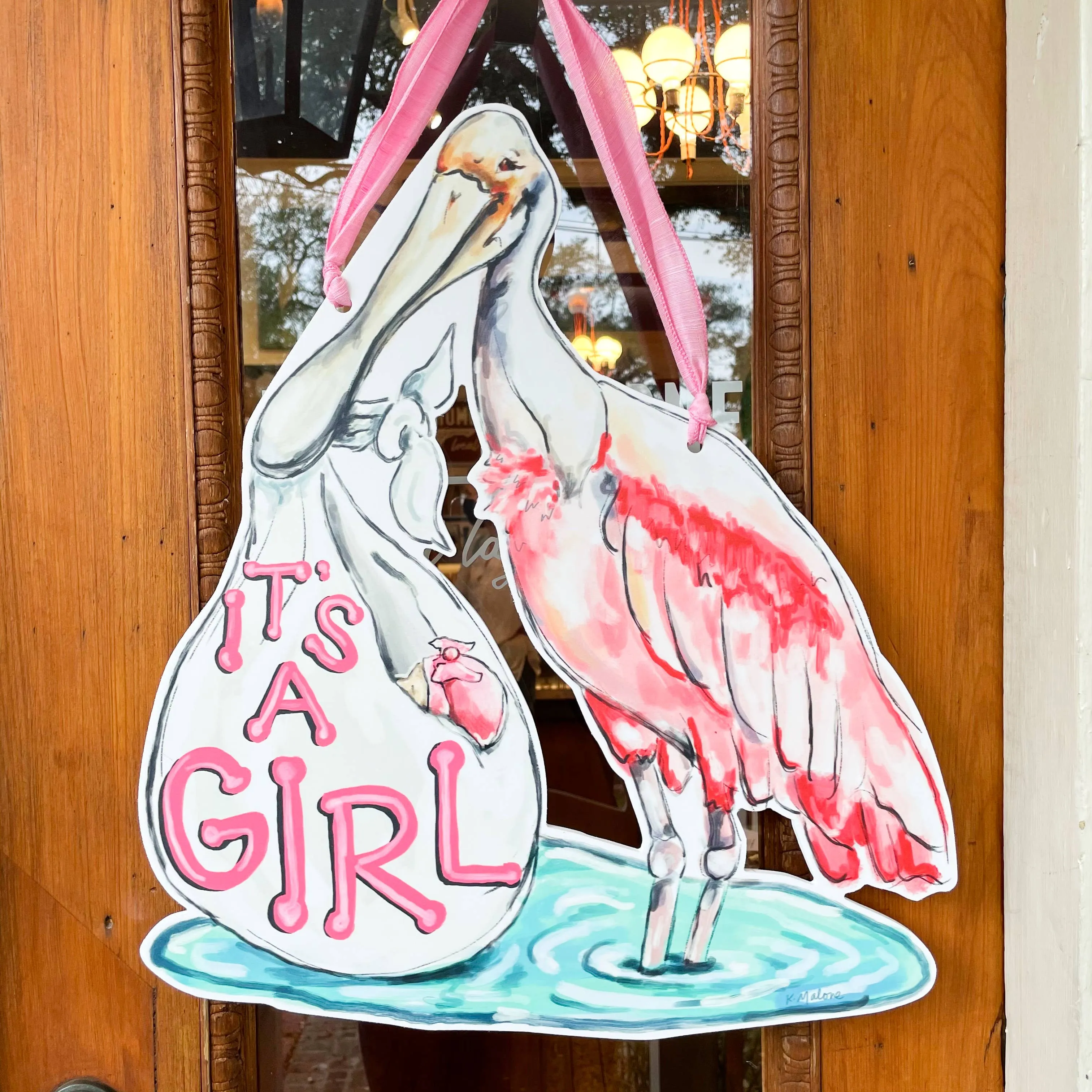 HM Door Hanger - Spoonbill