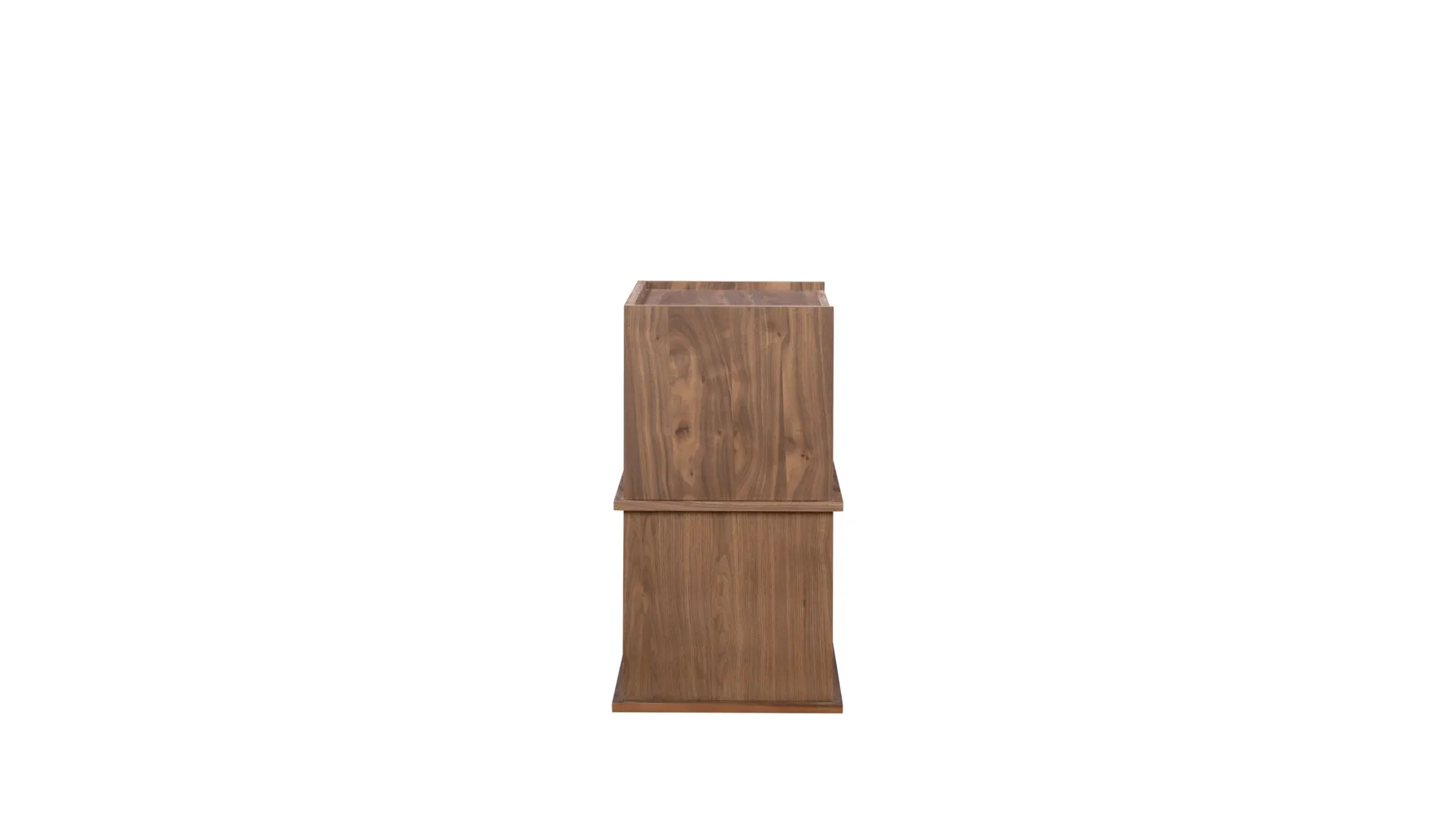 Keep Stacking Storage System 2-Piece, Closed, Walnut