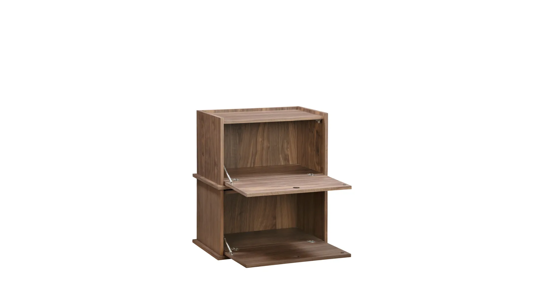 Keep Stacking Storage System 2-Piece, Closed, Walnut