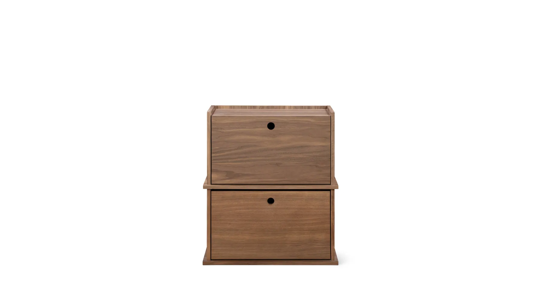 Keep Stacking Storage System 2-Piece, Closed, Walnut