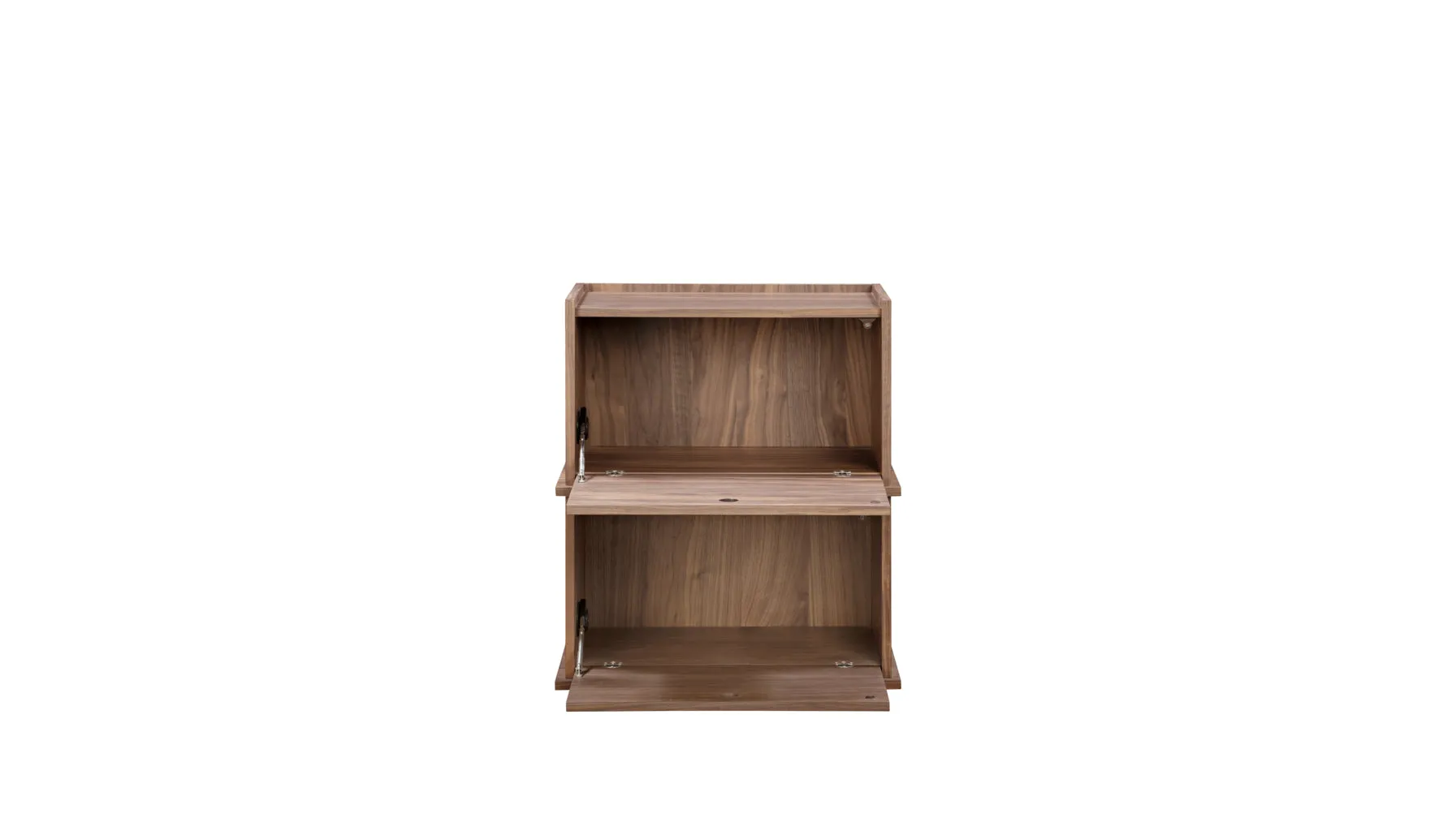 Keep Stacking Storage System 2-Piece, Closed, Walnut