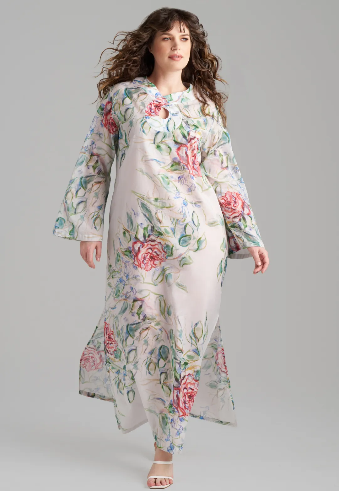 Lorelle Cotton Kaftan in Primrose