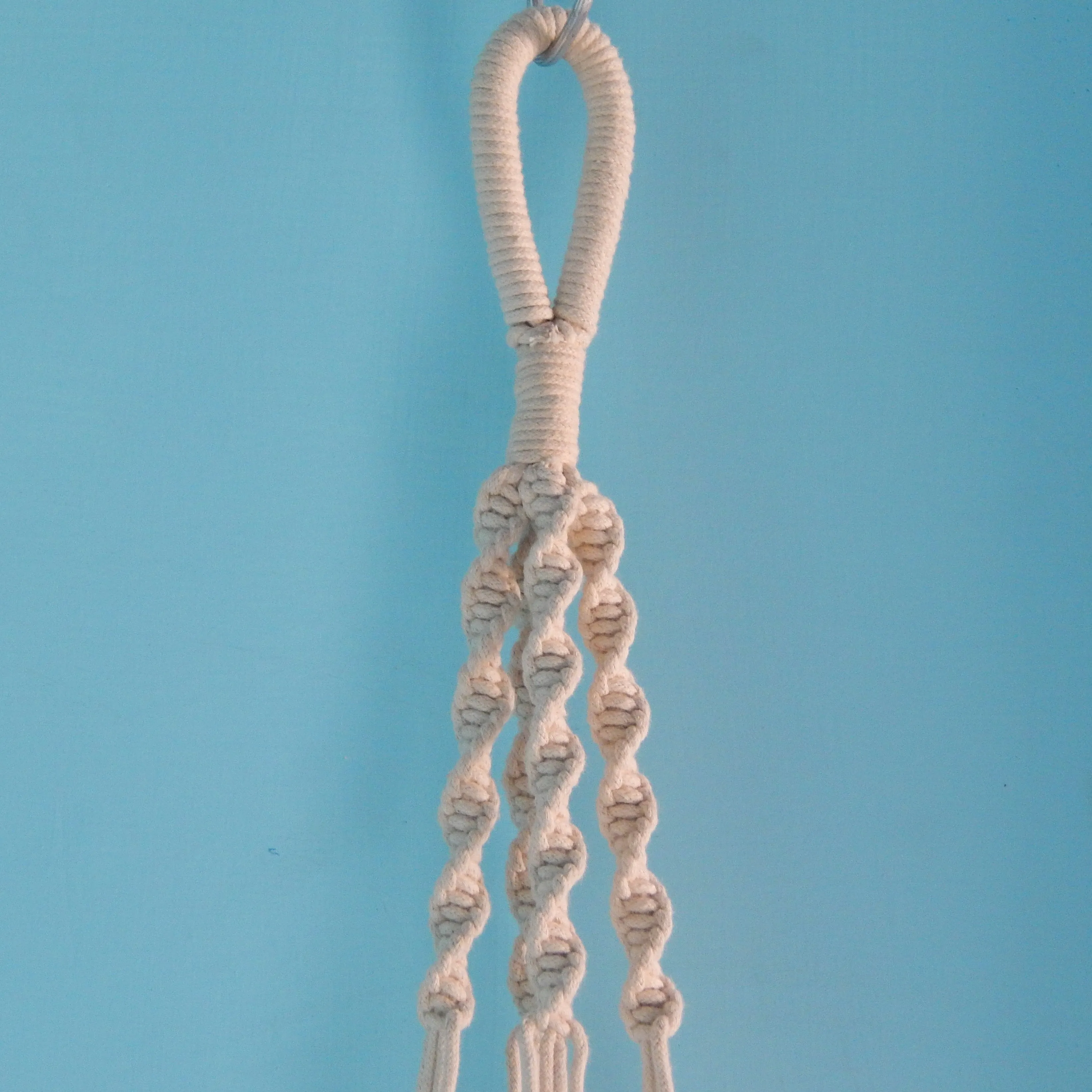 Macrame Cotton Plant Hanger with Beads