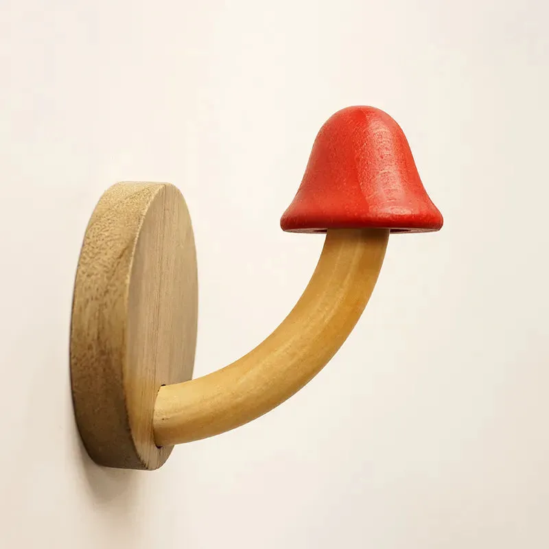 Mystic Mushroom Wooden Wall Clothes Hanger