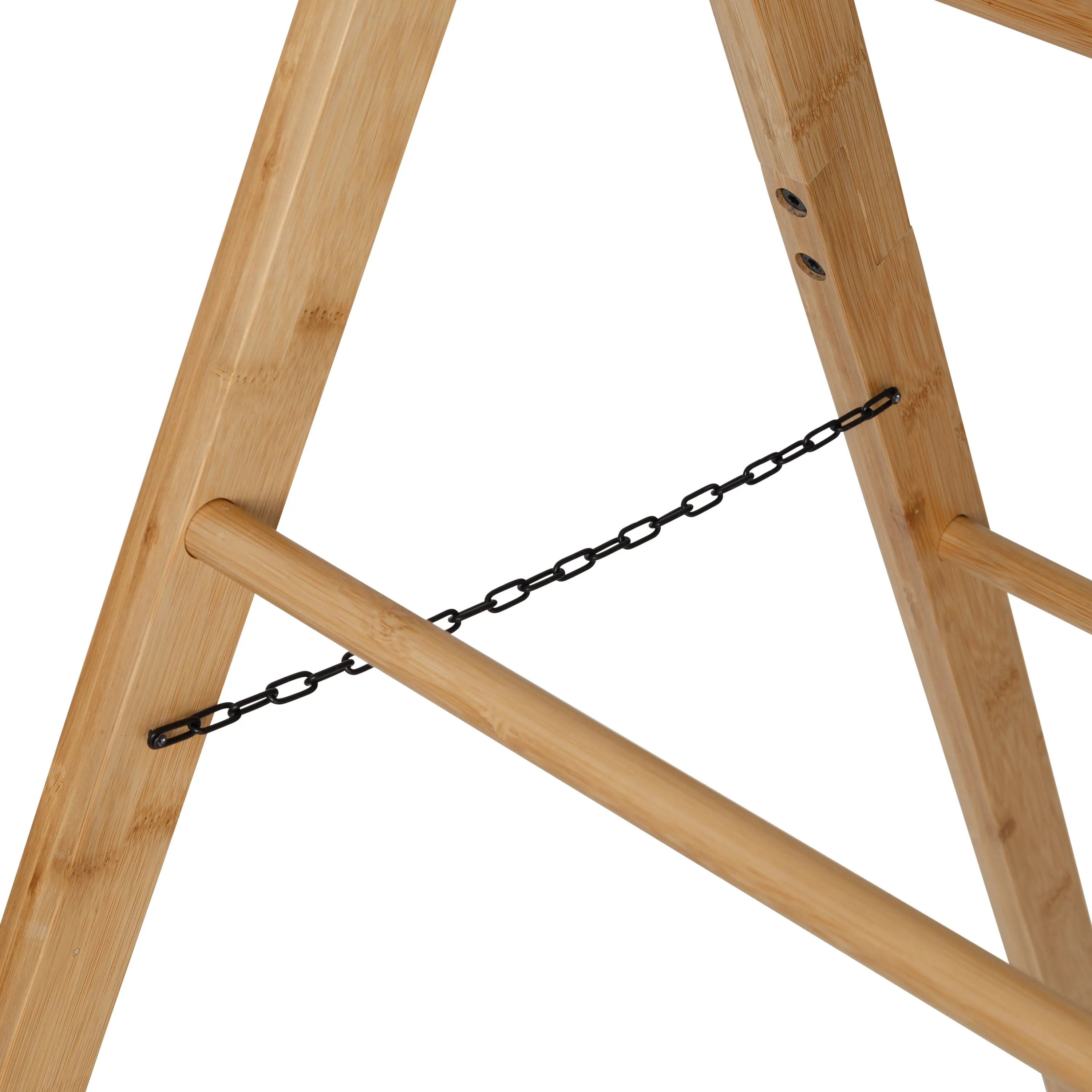 Natural Bamboo Folding Ladder Rack