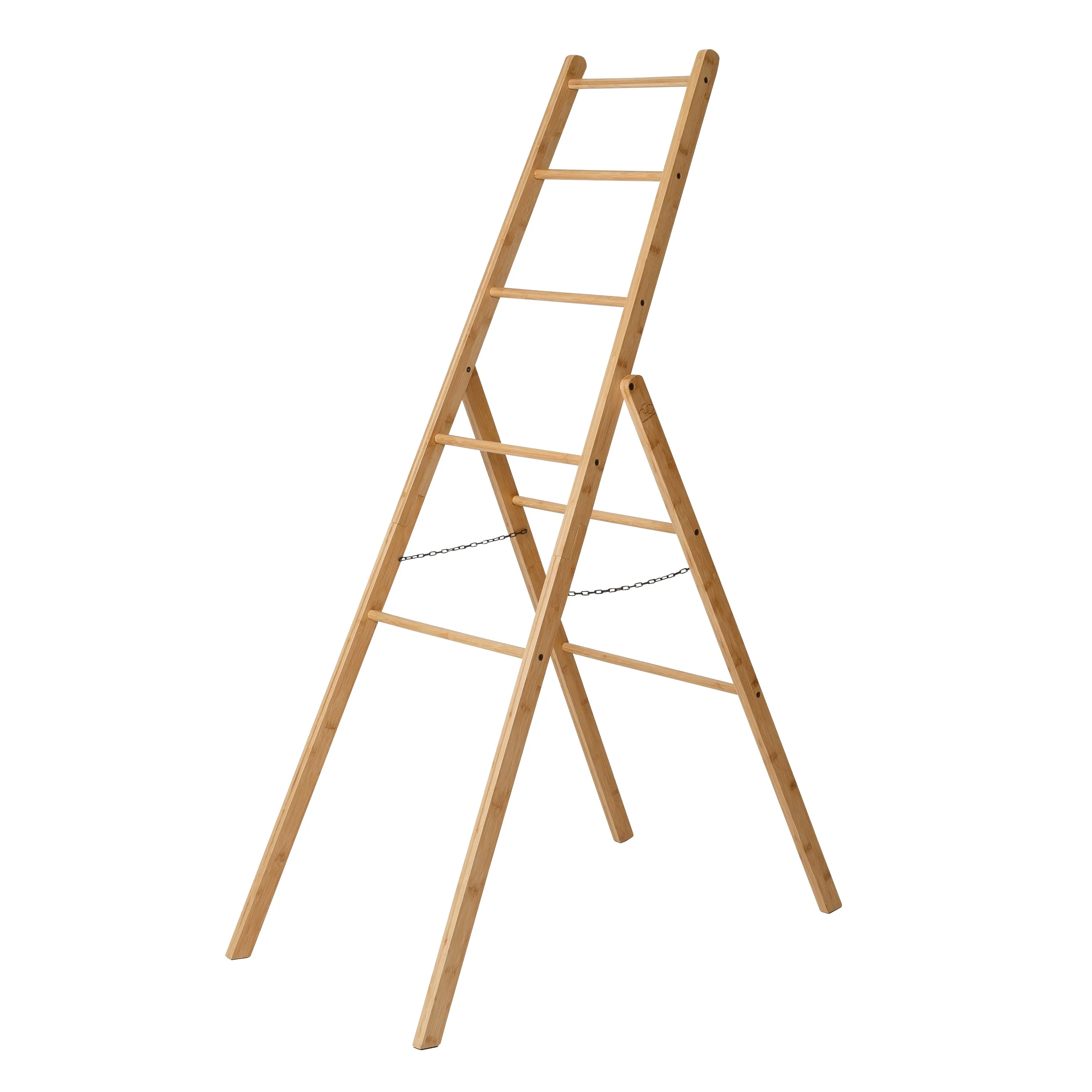 Natural Bamboo Folding Ladder Rack