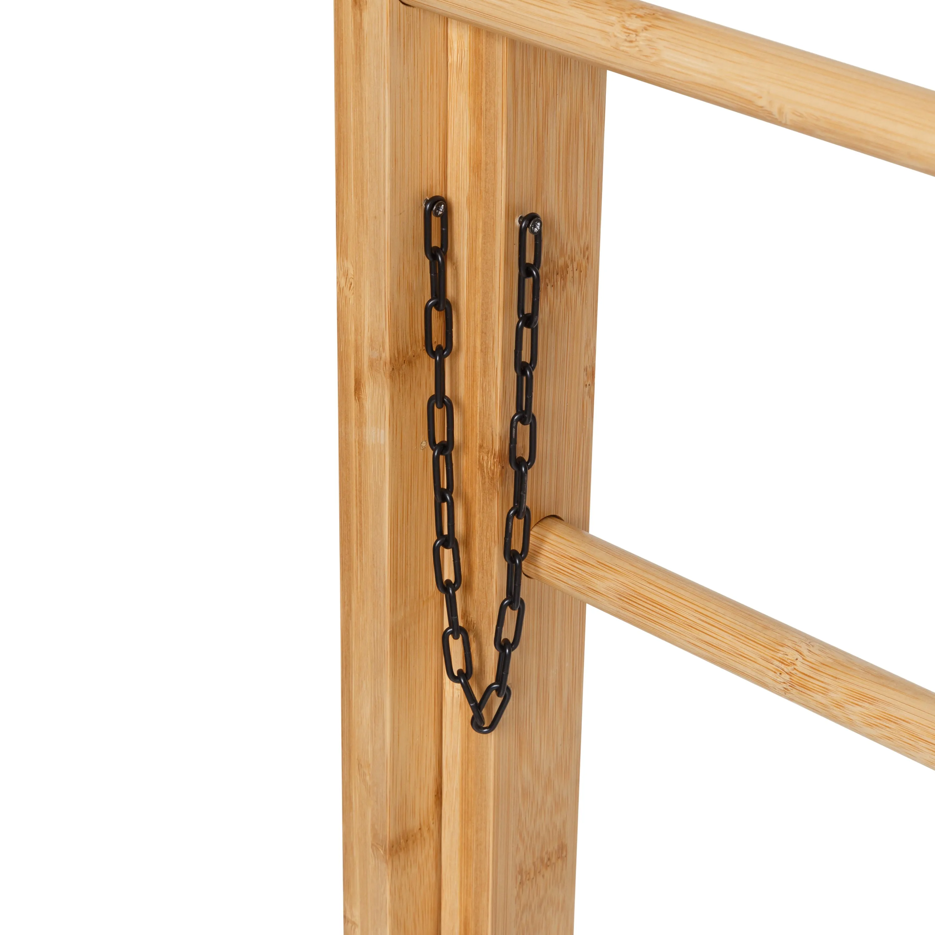 Natural Bamboo Folding Ladder Rack