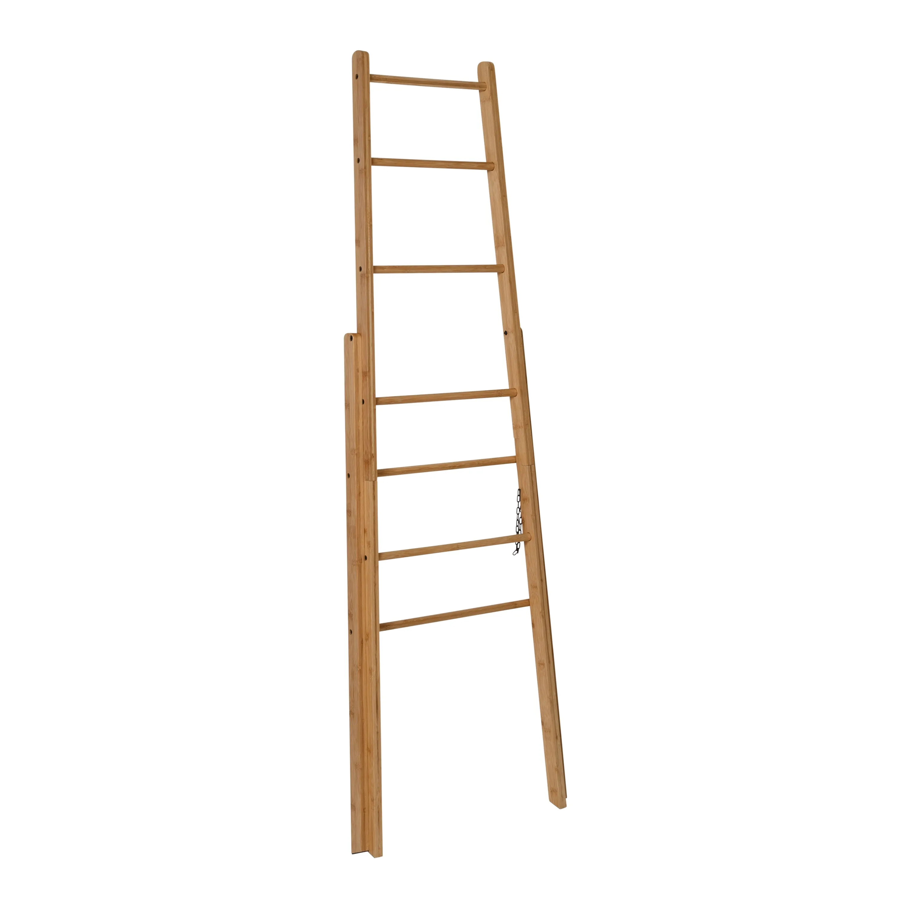 Natural Bamboo Folding Ladder Rack