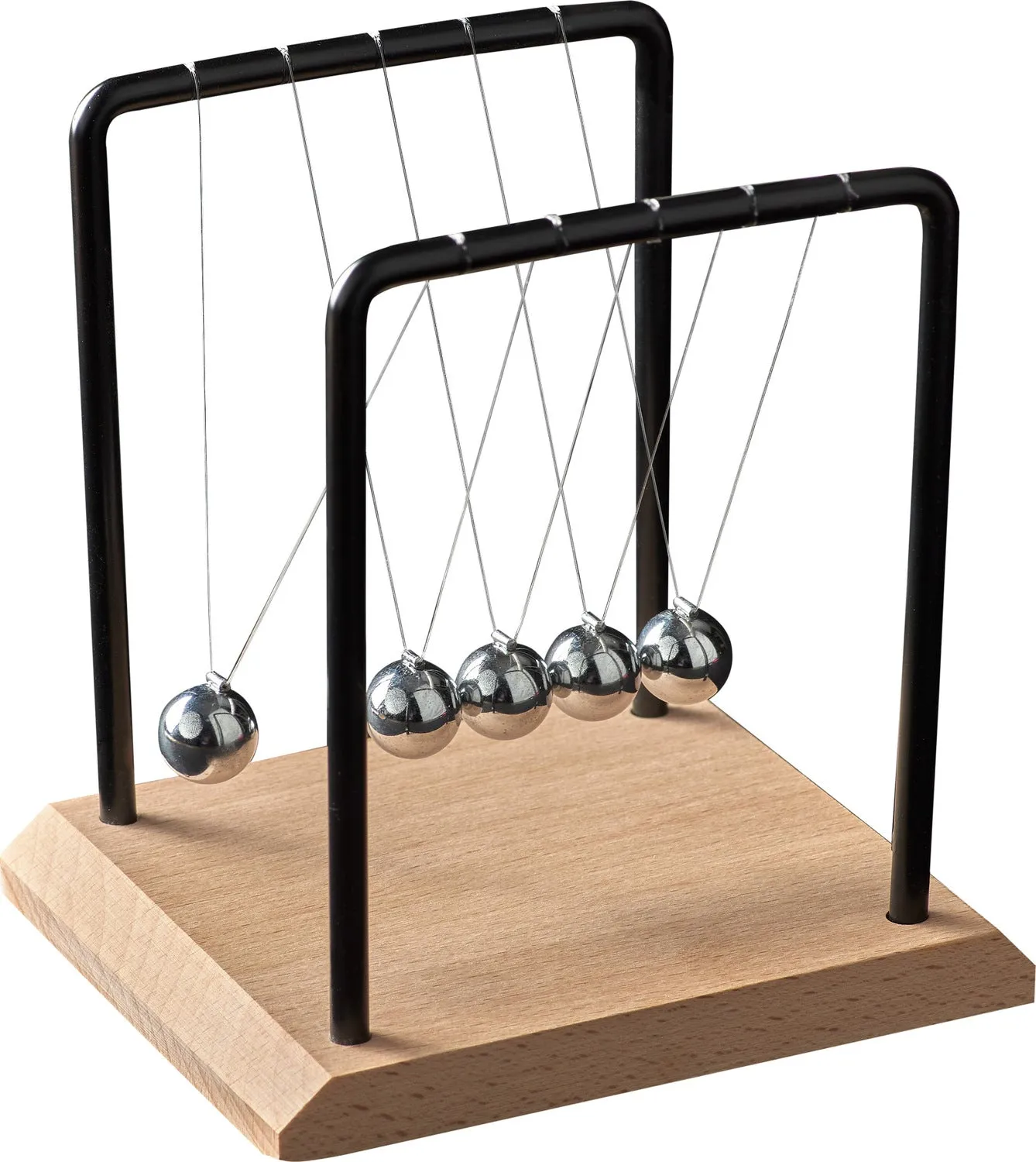 Newtons Cradle with Beach Timber