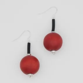 Orange Ball Drop Earring