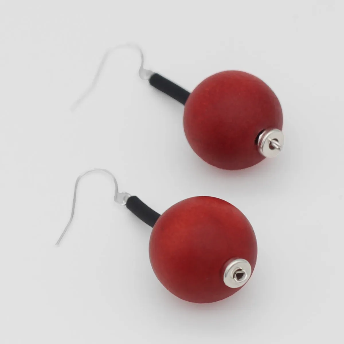 Orange Ball Drop Earring