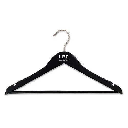 Personalized Black Wooden Groom Groomsmen Suit Hanger