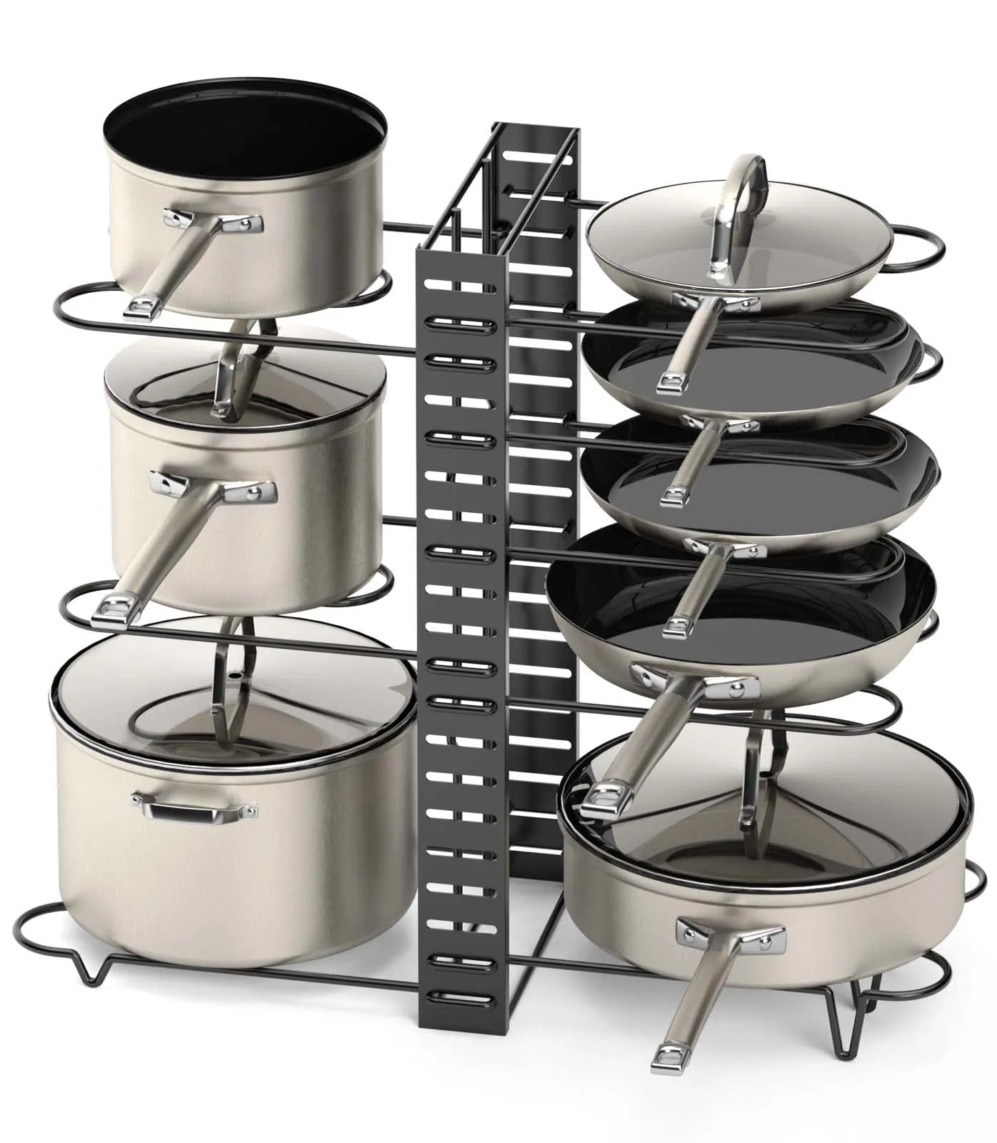 Pot Rack Organizer With 3 Diy Methods, White Spray Painting Metal Kitchen 8  Pots Holder