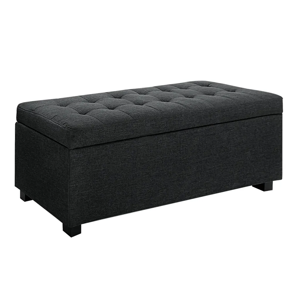 Premium Storage Ottoman - Charcoal