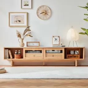 Solid Wood Organic Entertainment Unit TV Console