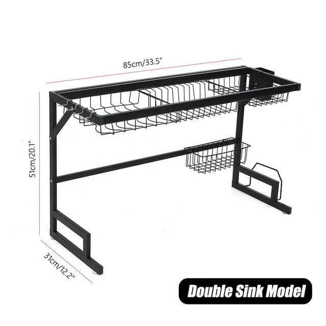 Stainless Steel Over-Sink Dish Rack Organizer