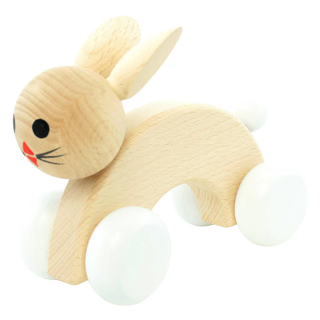 Wooden Push Along Rabbit - Cotton Tail