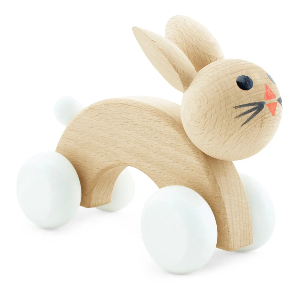 Wooden Push Along Rabbit - Cotton Tail