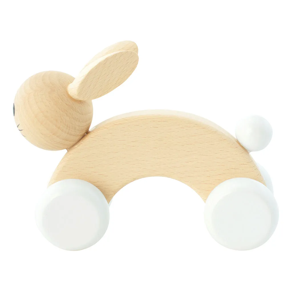 Wooden Push Along Rabbit - Cotton Tail