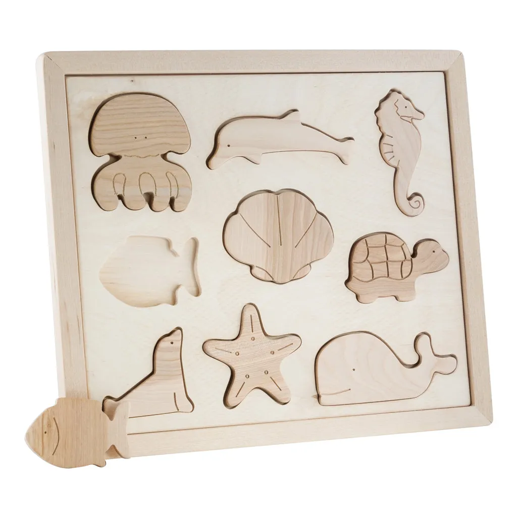 Wooden Sorting Puzzle - Sea Creatures